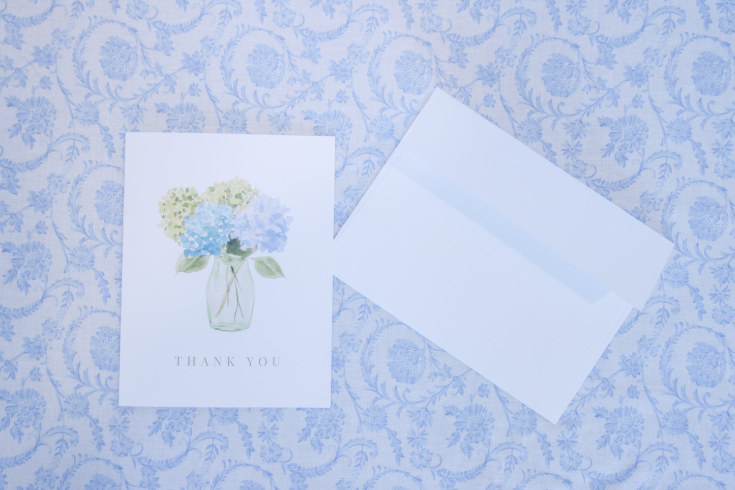 Hydrangea "Thank You" Card Set